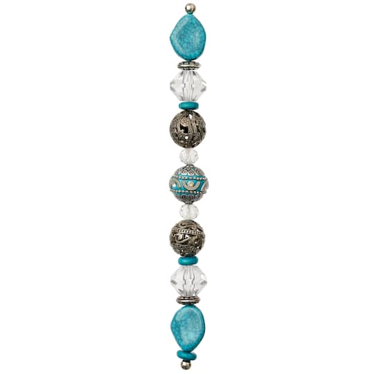 Clear & Blue Turquoise Strung Beads By Bead Landing™